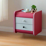 Modern Wooden Nightstand bright pink