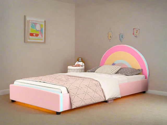 Rainbow Upholstered Twin Platform Bed