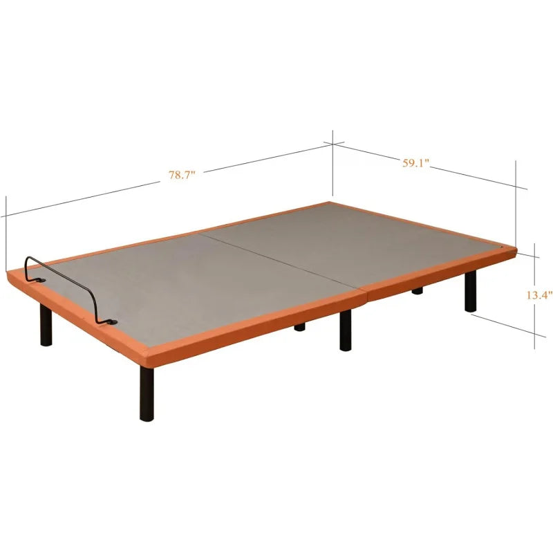 Adjustable Bed Frame with Massage, Zero Gravity, Under Bed Lights, Wireless Remote, Foot & Head Incline