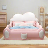 Dreamy Cloud Bed With or Without Nightstands in Pink and White