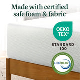 10 Inch Green Tea Memory Foam Mattress - Medium Firm - Pressure Relief