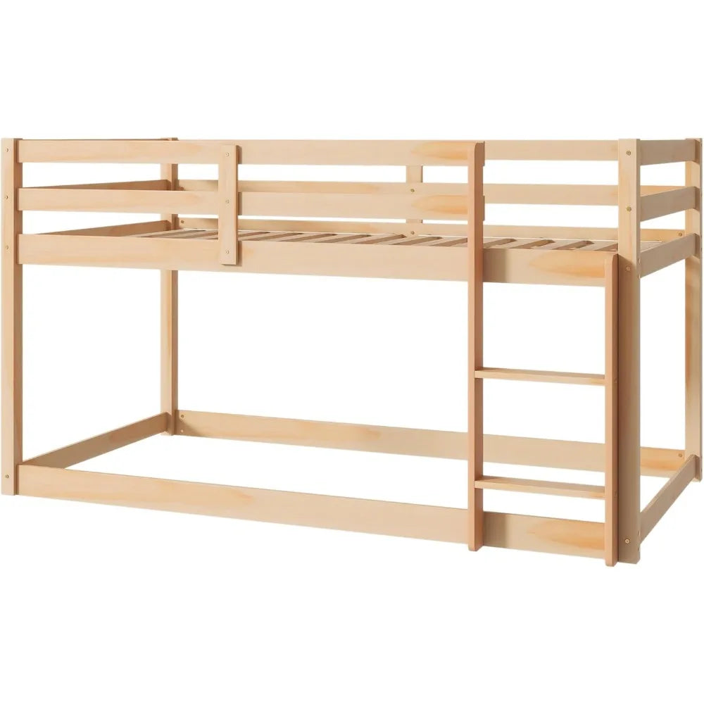 Twin Over Twin Low Bunk Bed