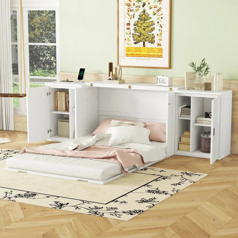 Full Size Murphy Bed That Folds Into a Cabinet - Wall Bed