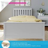 Twin Platform Bed With Slatted Headboard