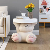 Bear Night Stand Table for Bedroom - Pink, Brown, or Apricot Sitting bear or standing on head table