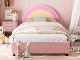 Rainbow Upholstered Twin Platform Bed