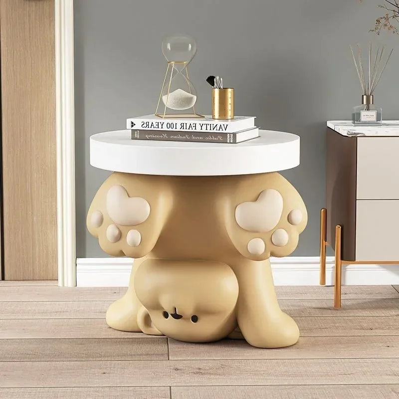 Bear Night Stand Table for Bedroom - Pink, Brown, or Apricot Sitting bear or standing on head table