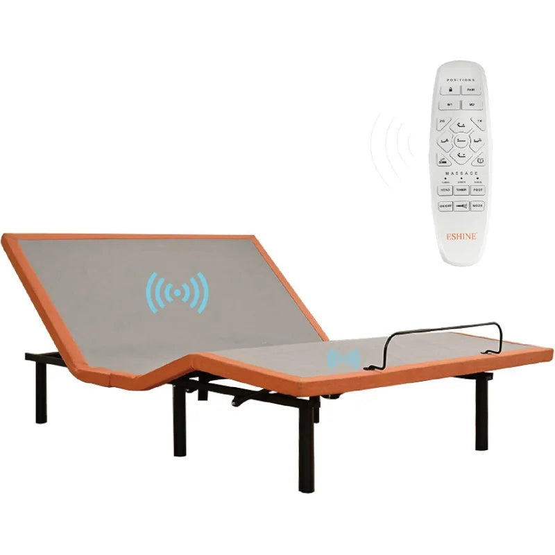 Adjustable Bed Frame with Massage, Zero Gravity, Under Bed Lights, Wireless Remote, Foot & Head Incline