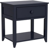 Nightstand with Drawer and Shelf in Blue