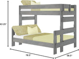 Farmhouse Twin Over Full Bunk Bed in Driftwood