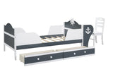 Twin Size Nautical Boat Platform Bed with 2 Storage Drawers