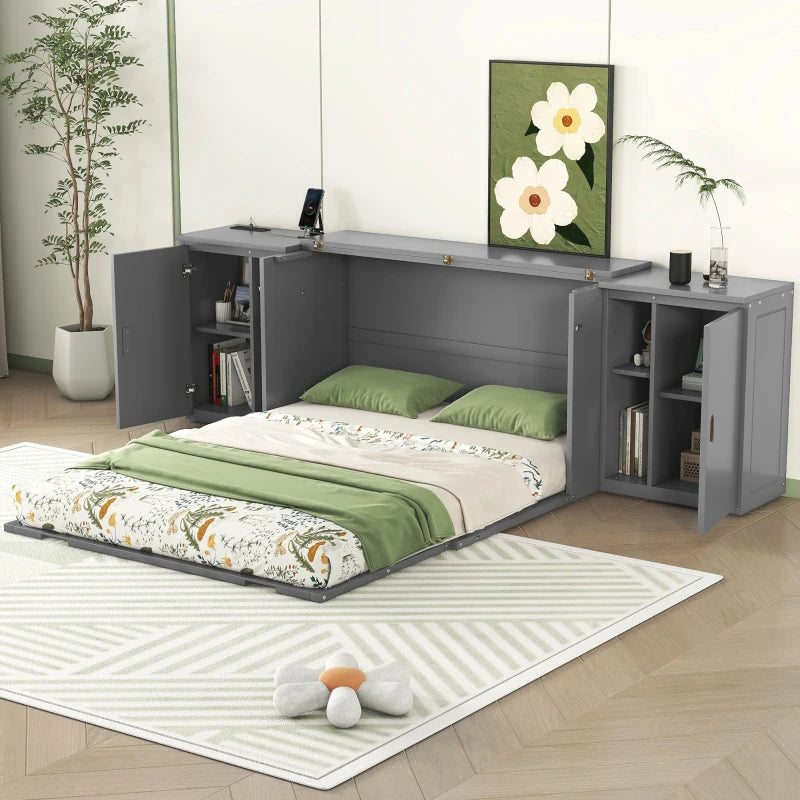 Full Size Murphy Bed That Folds Into a Cabinet - Wall Bed