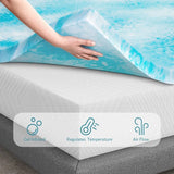 2 Inch Gel Infused Memory Foam Mattress Topper For Full, Twin, Twin Xl, Queen & King