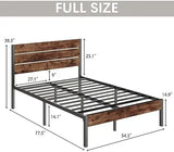 Metal Bed Frame with Headboard & Footboard