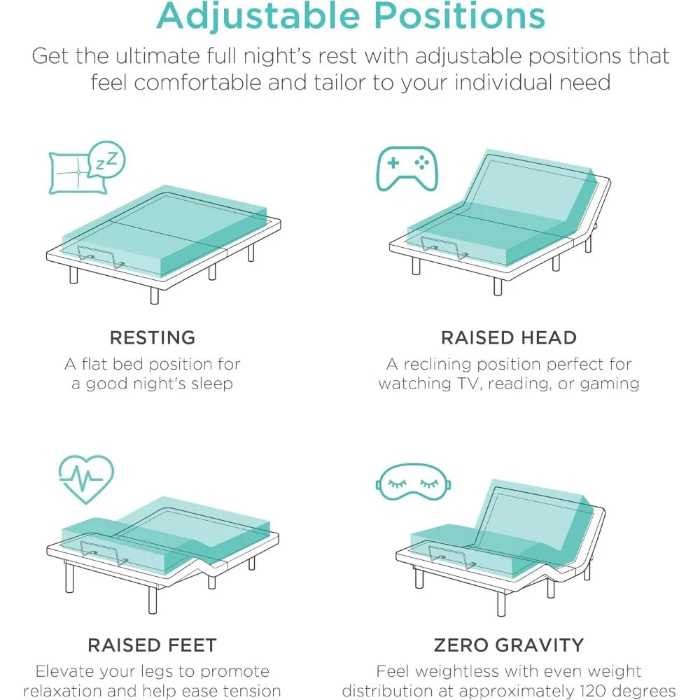 Adjustable bed zero gravity position best sale