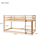 Twin Over Twin Low Bunk Bed