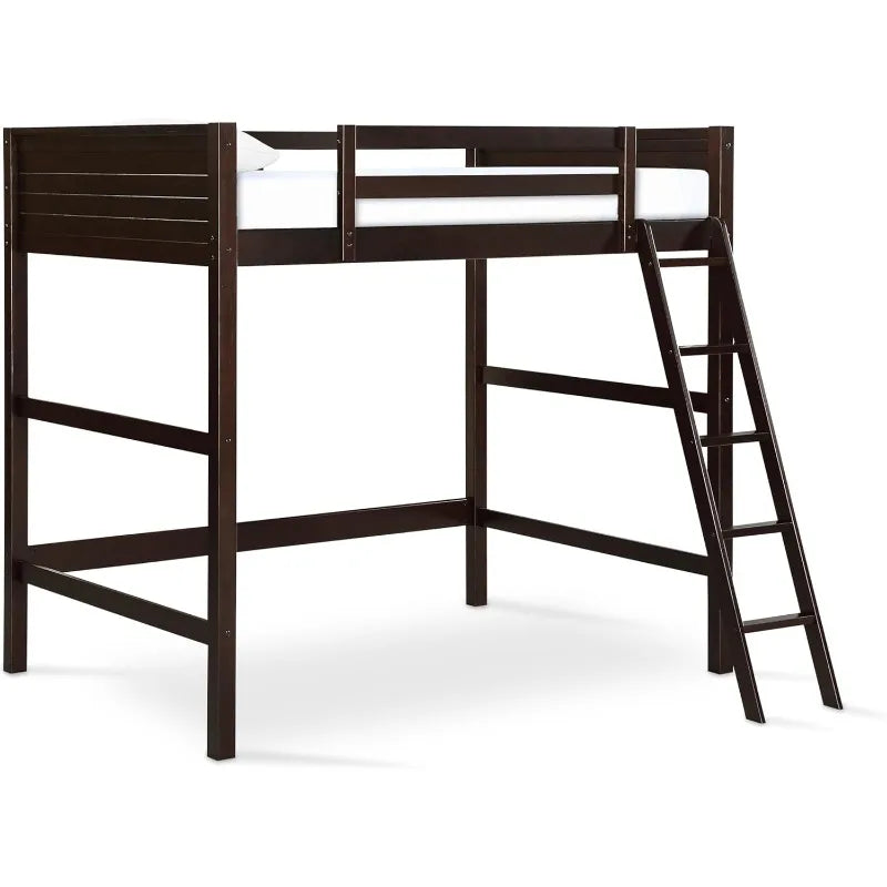 Full Size Loft Bed in Black, Grey, Espresso, and Blue