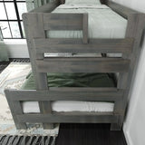 Farmhouse Twin Over Full Bunk Bed in Driftwood