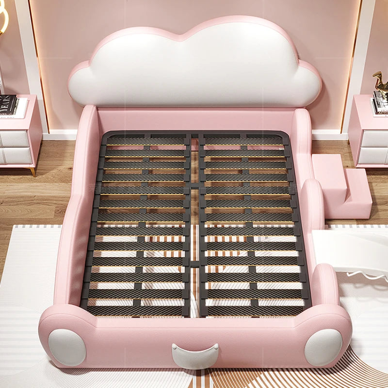 Dreamy Cloud Bed With or Without Nightstands in Pink and White