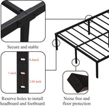 16 Inch Metal Platform Bed Frame Platform - Full, Twin, Full, Queen, King - 14 Inch Storage