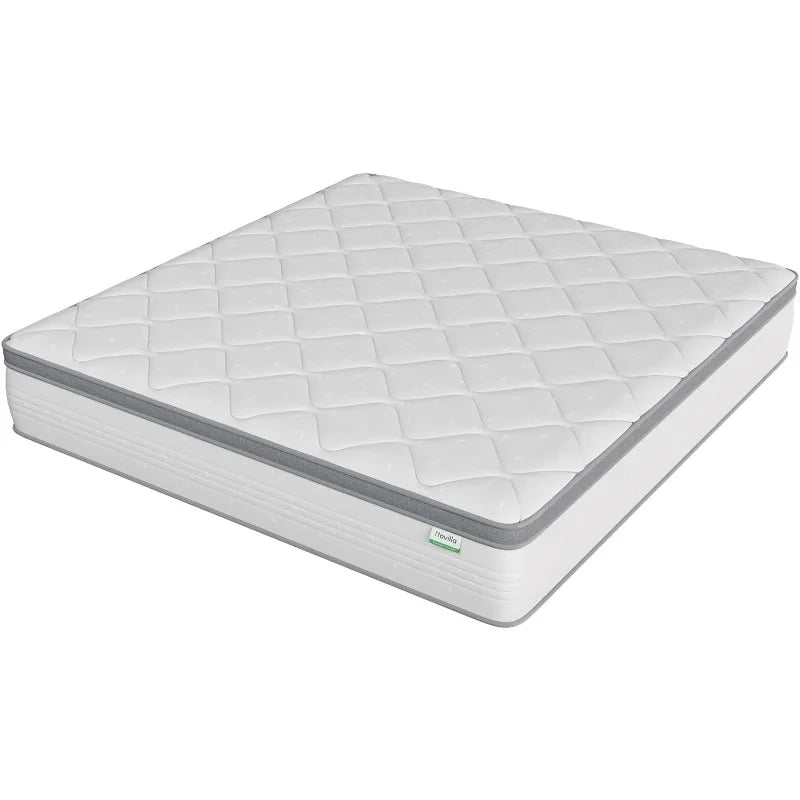 12 Inch Hybrid Mattress with Comfort Foam & Springs in Full Twin Queen & King