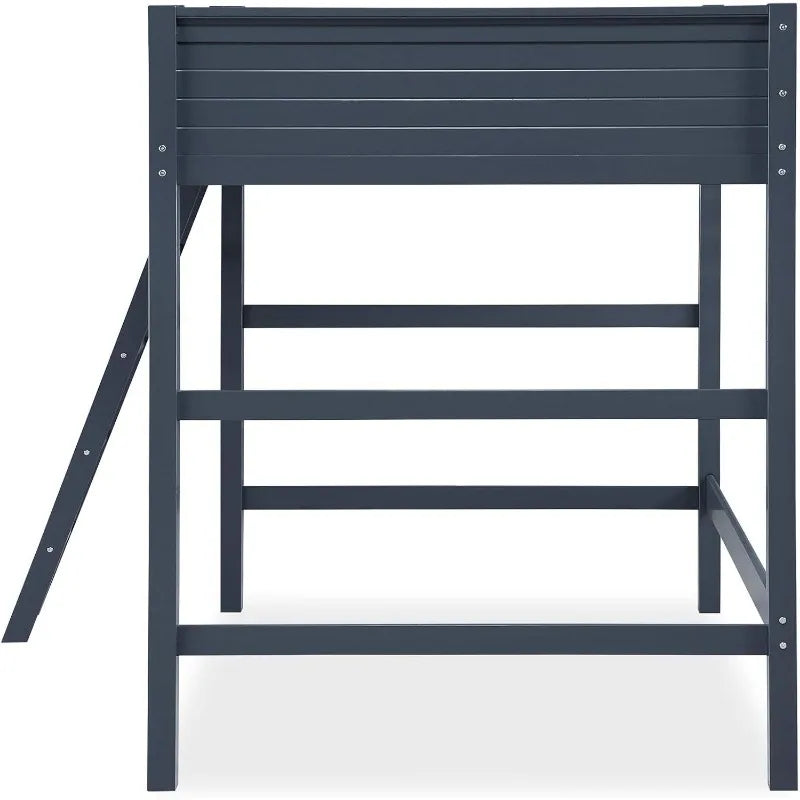 Full Size Loft Bed in Black, Grey, Espresso, and Blue