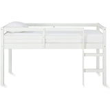 Kids Twin Loft Bed in White and Black